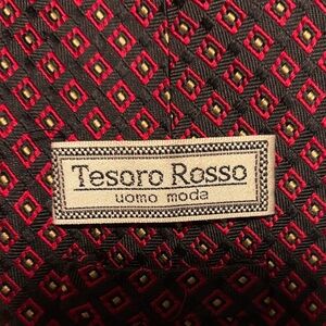 Men's Red and Black Tie